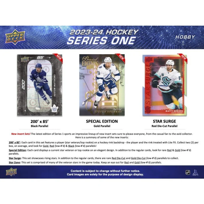 2023-24 Upper Deck Series 1 Hockey Hobby Box Case (Case of 12 Boxes) - Image 6