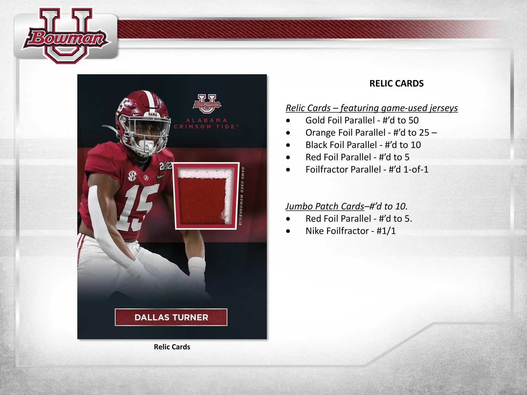 2023 Bowman University Alabama Football Hobby Box - Image 5