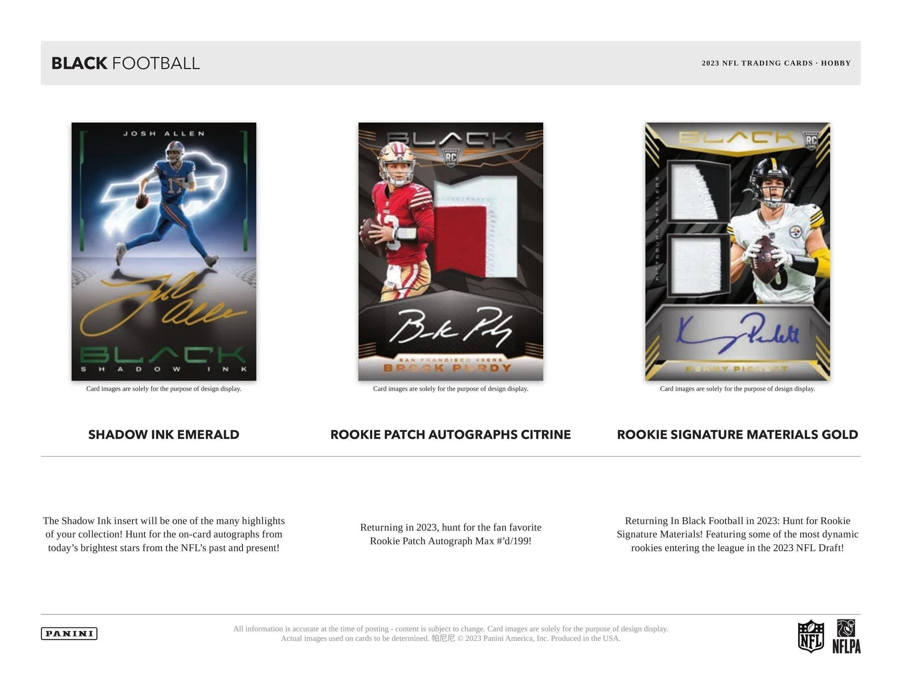 2023 Panini Black Football Hobby Box - Image 4