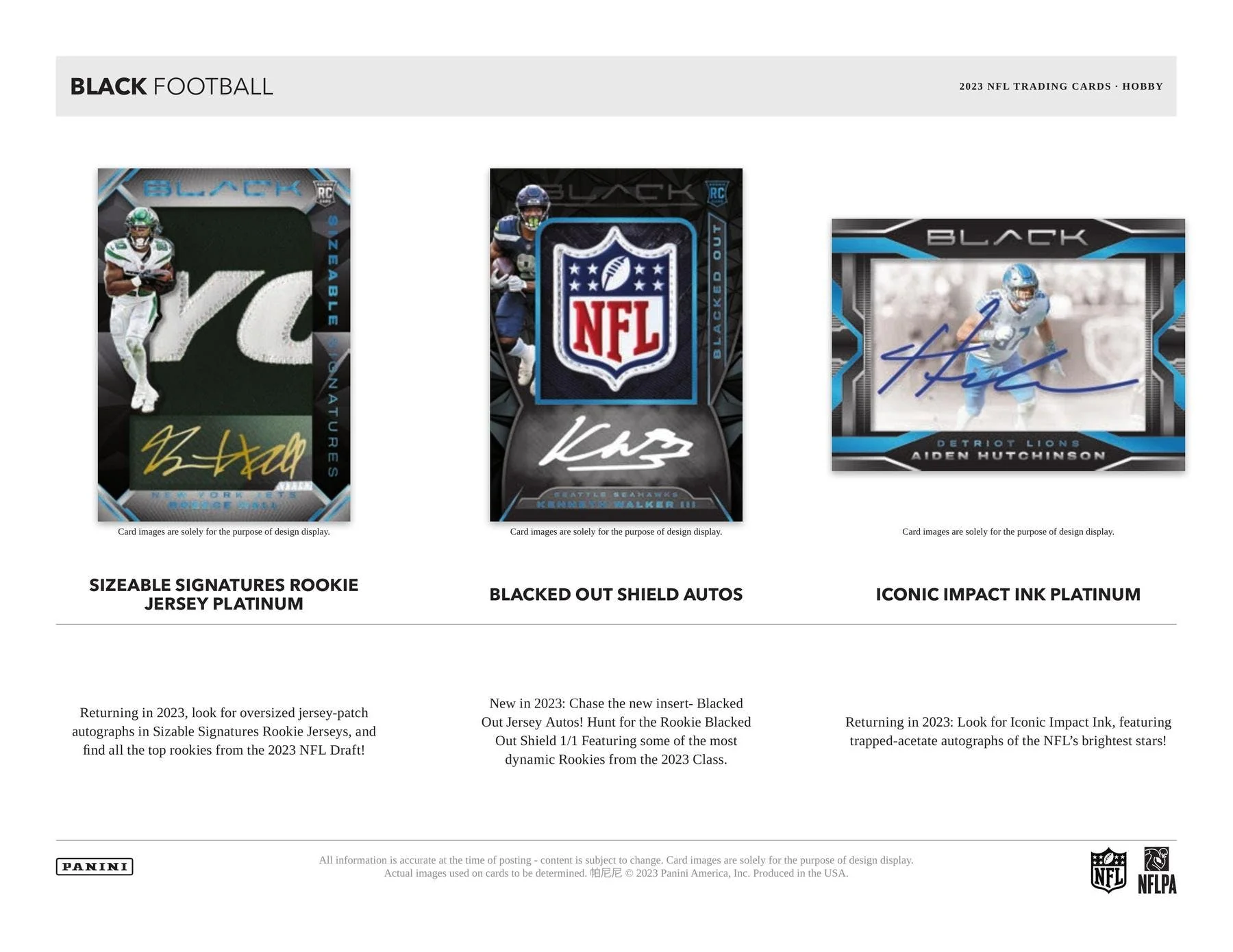 2023 Panini Black Football Hobby Box - Image 5