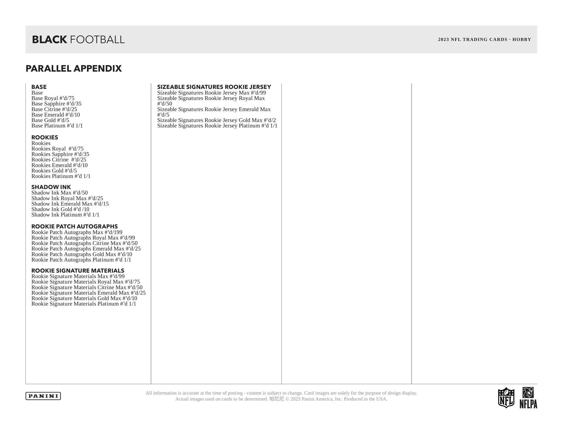 2023 Panini Black Football Hobby Box - Image 7