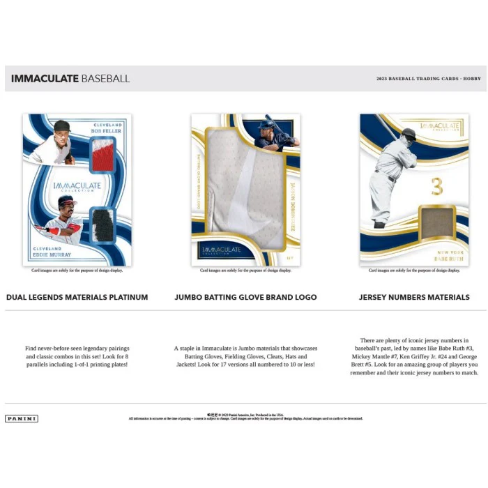 2023 Panini Immaculate Baseball Hobby Box - Image 3