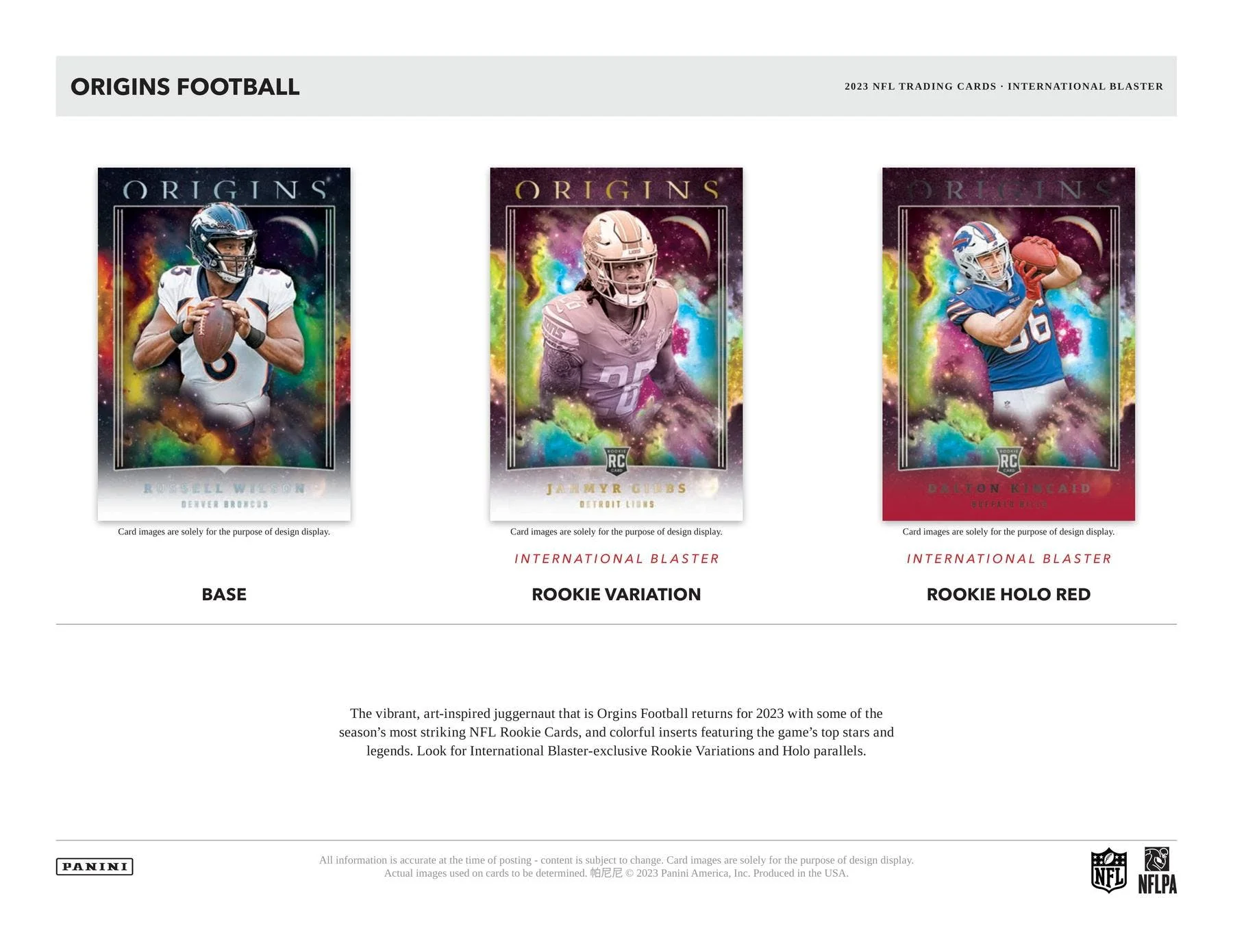 2023 Panini Origins Football International Blaster Box - Image 3