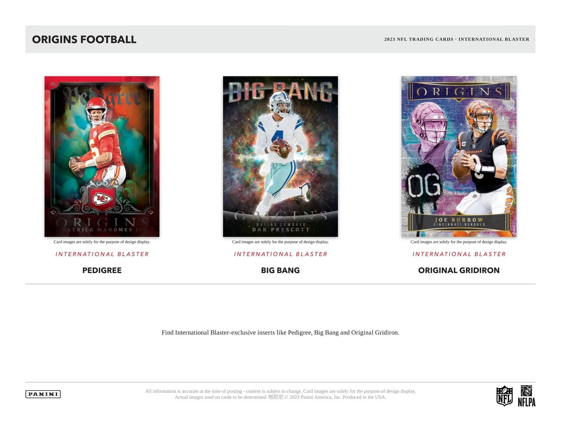 2023 Panini Origins Football International Blaster Box - Image 4