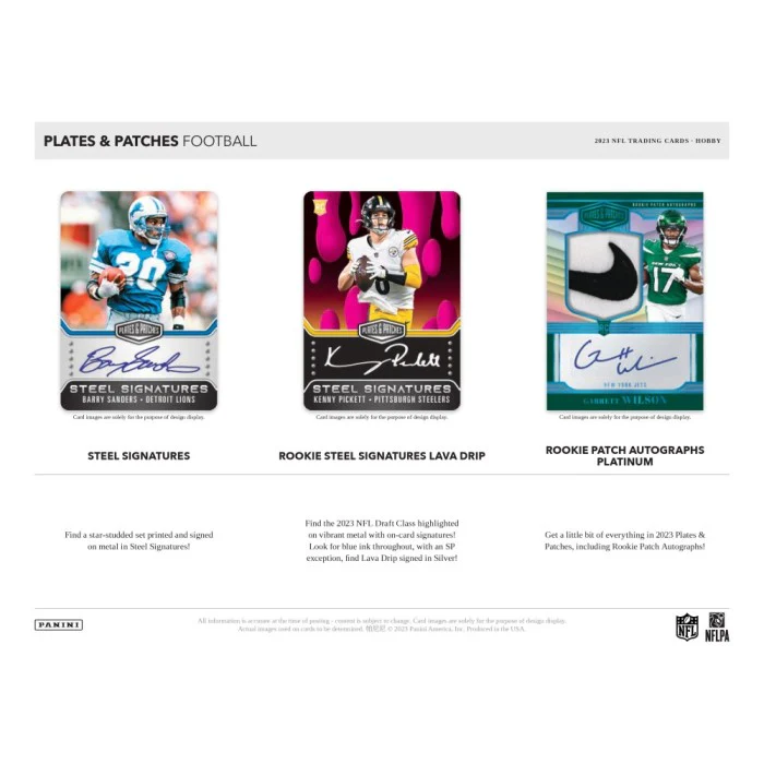 2023 Panini Plates and Patches Football Hobby Box - Image 2