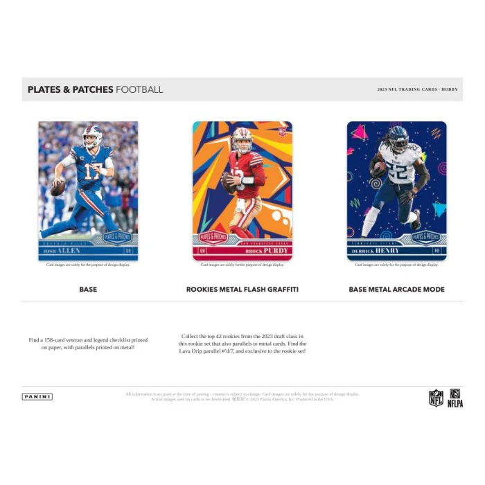 2023 Panini Plates and Patches Football Hobby Box - Image 4