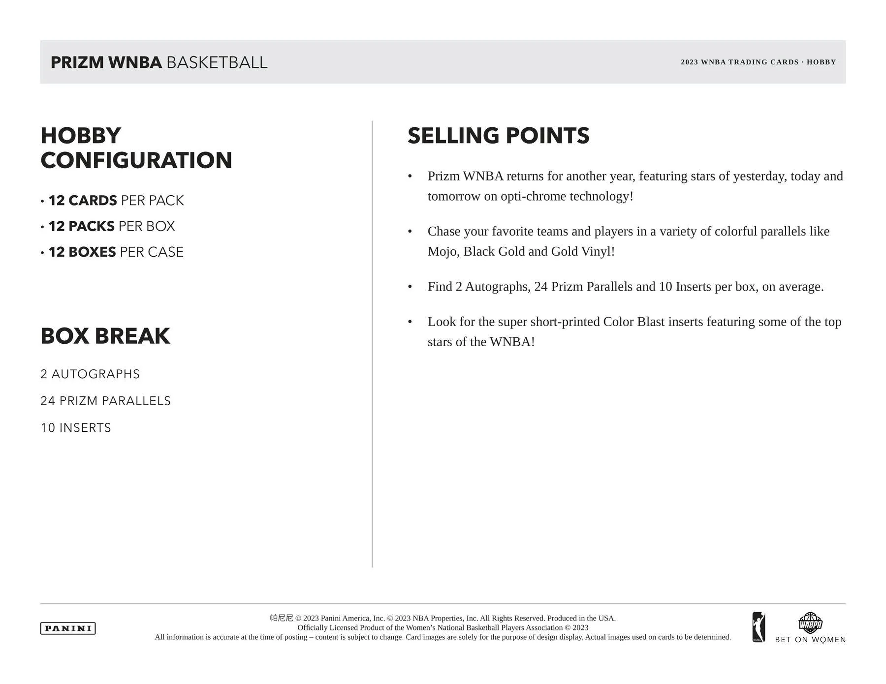 2023 Panini Prizm WNBA Basketball Hobby Box - Image 7