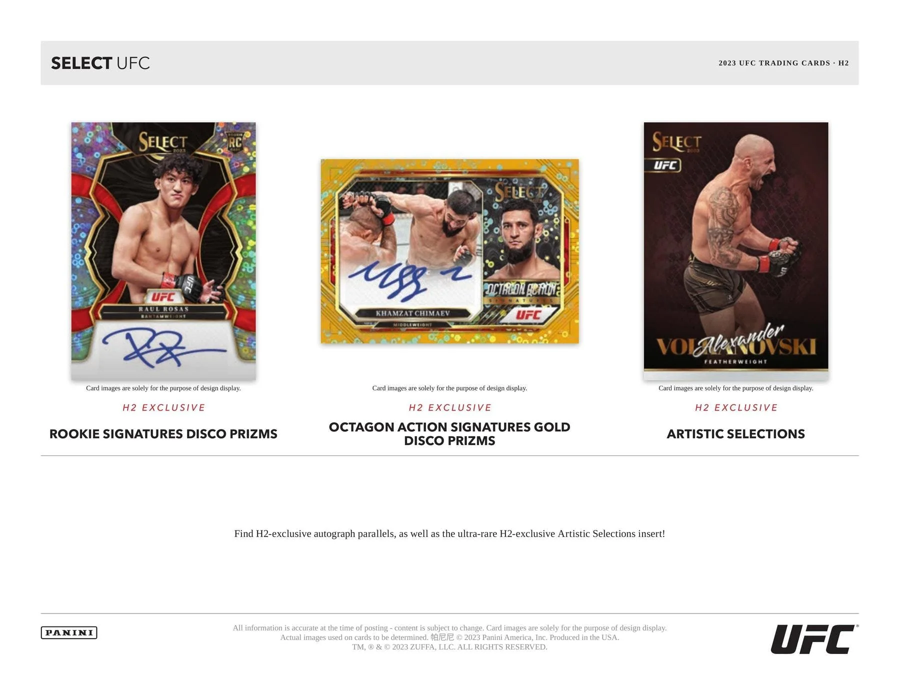 2023 Panini Select UFC H2 Hybrid Hobby Box - Image 4