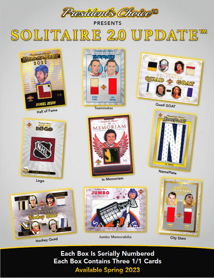 2023 President's Choice Solitaire 2.0 Update Hockey Hobby Box (Case of 10 Box) - Image 2