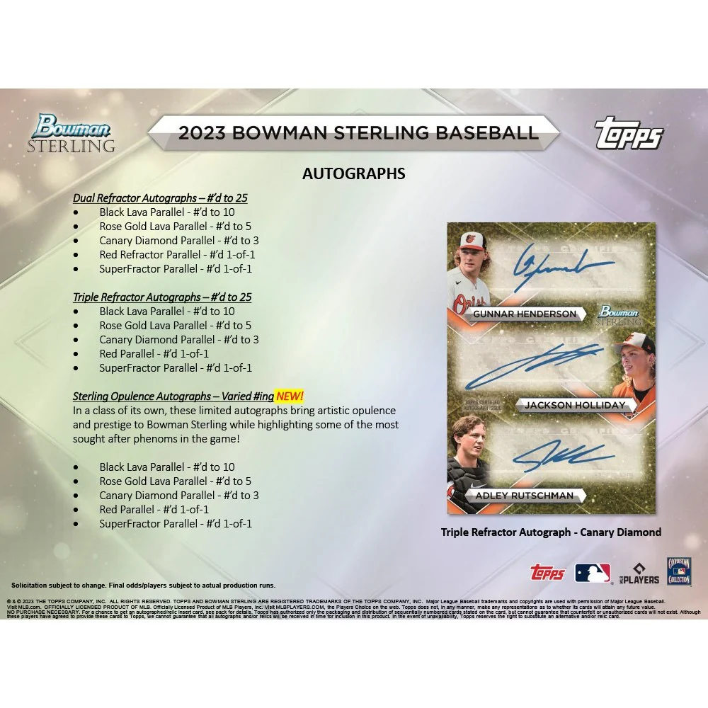 2023 Topps Bowman Sterling Baseball Hobby Box - Image 2
