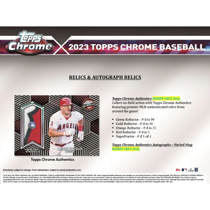 2023 Topps Chrome Baseball Hobby Box - Image 9