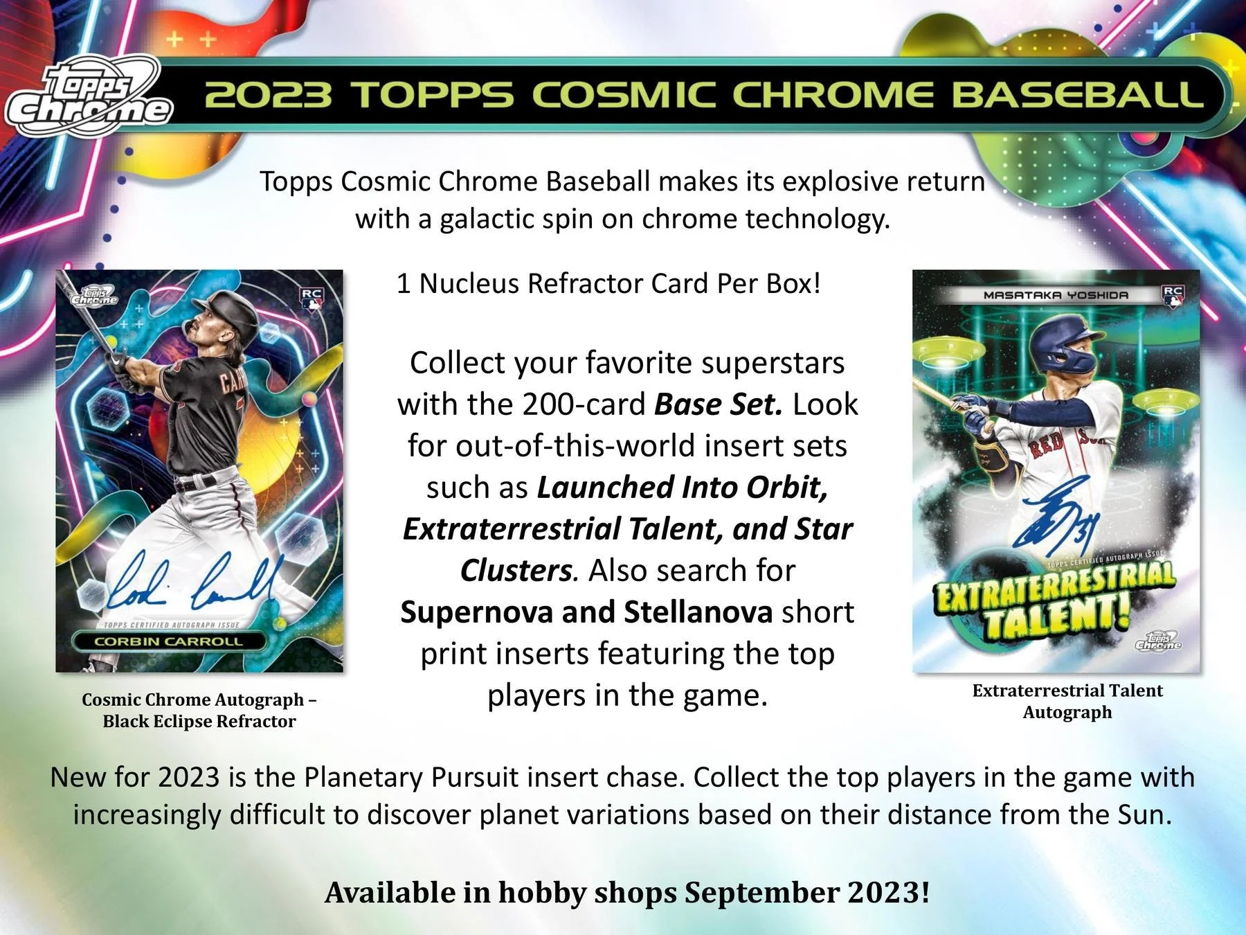 2023 Topps Cosmic Chrome Baseball Hobby Box - Image 3
