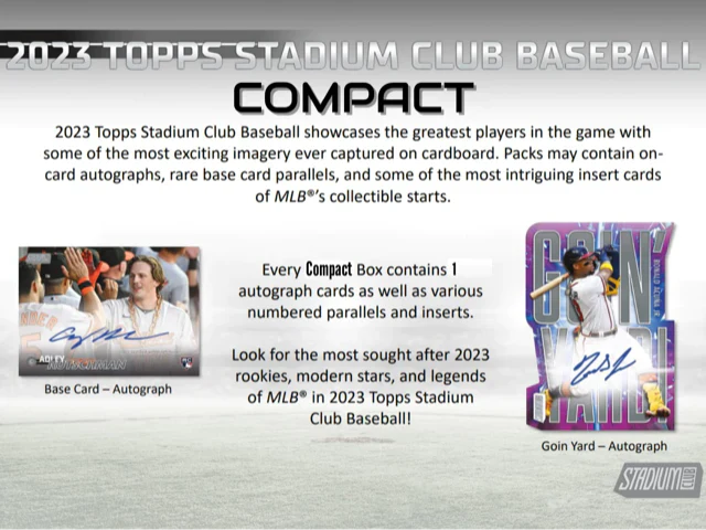 2023 Topps Stadium Club Baseball Compact Hobby Box - Image 2