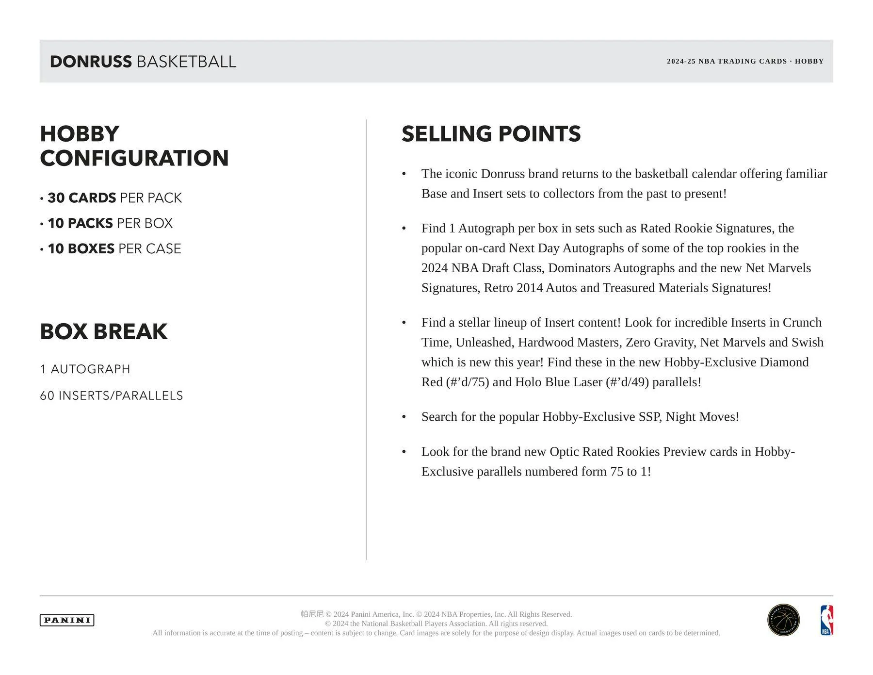 2024-25 Panini Donruss Basketball Hobby Box - Image 7
