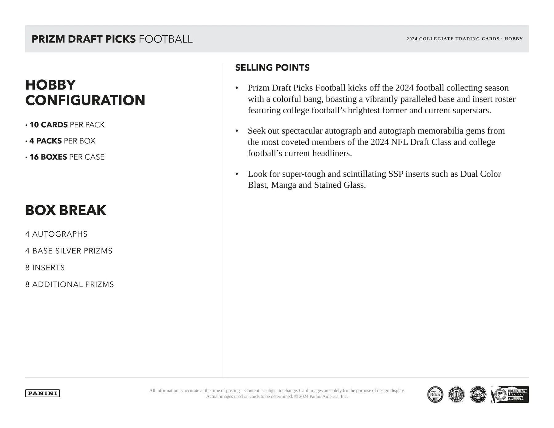 2024 Panini Prizm Draft Picks Football Hobby Box - Image 6