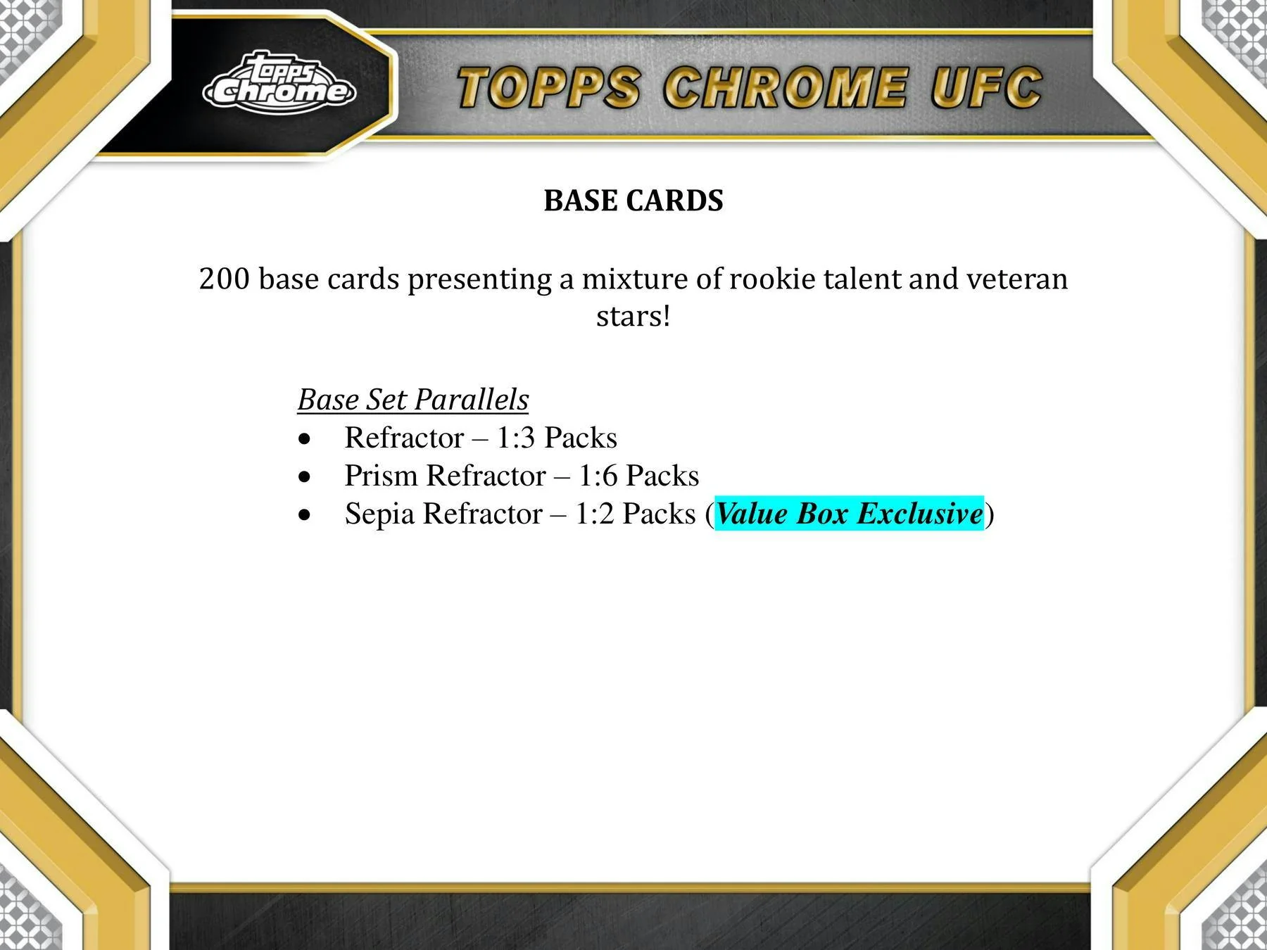 2024 Topps Chrome UFC 6-Pack Blaster Box - Image 4