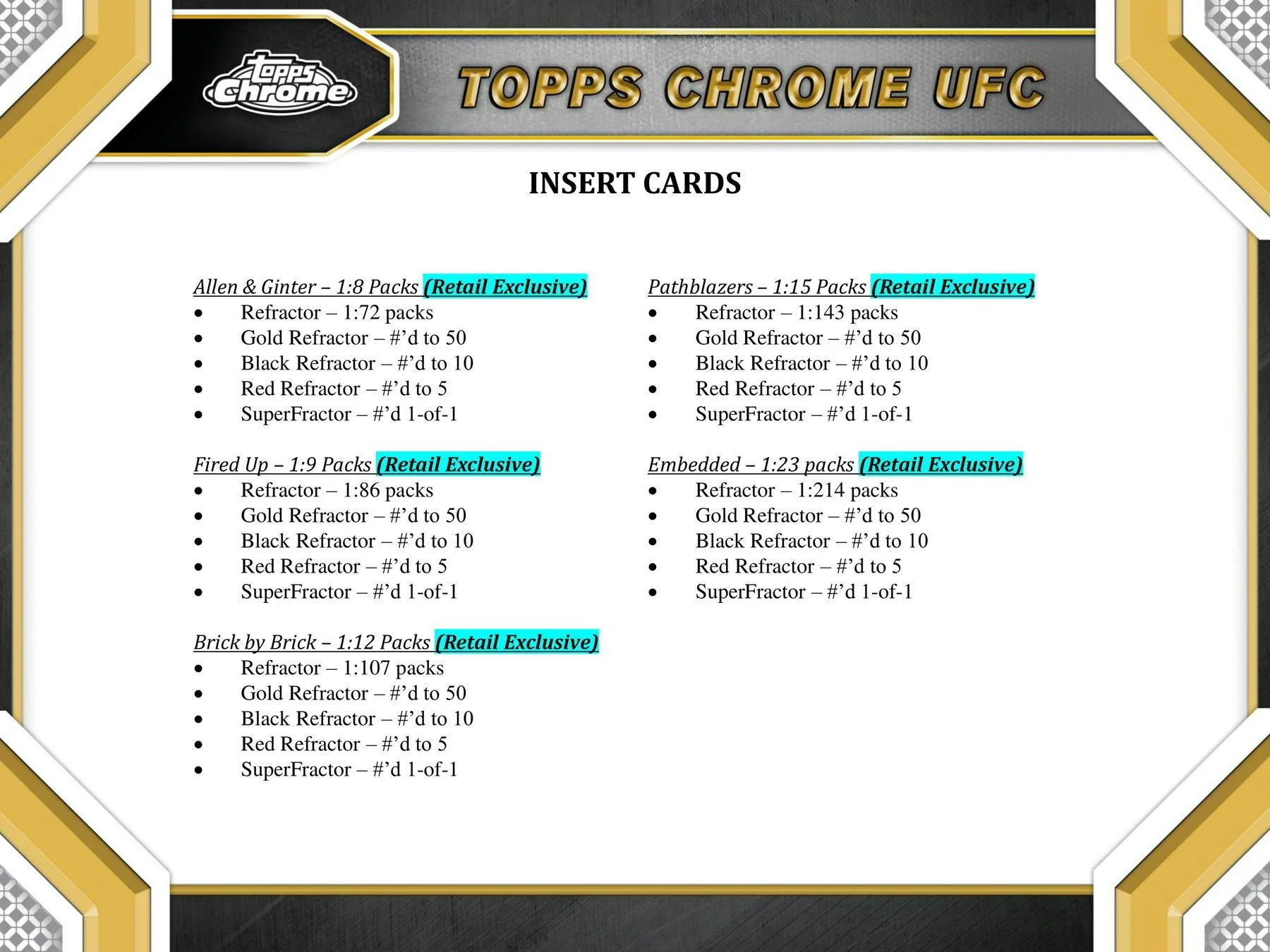 2024 Topps Chrome UFC 6-Pack Blaster Box - Image 5