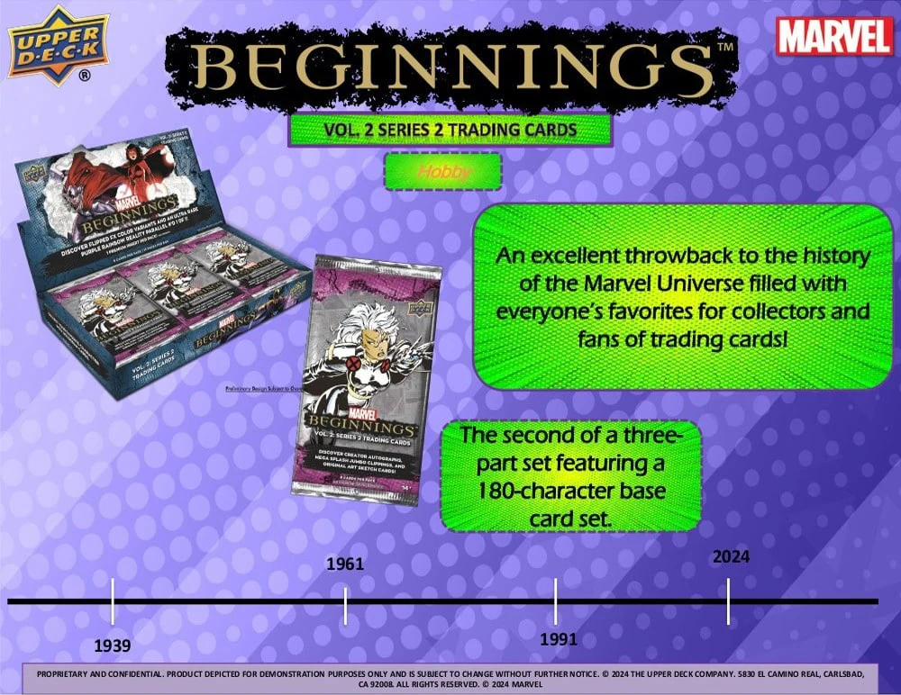 2024 Upper Deck Marvel Beginnings Hobby Box (Volume 2 Series 2) - Image 3