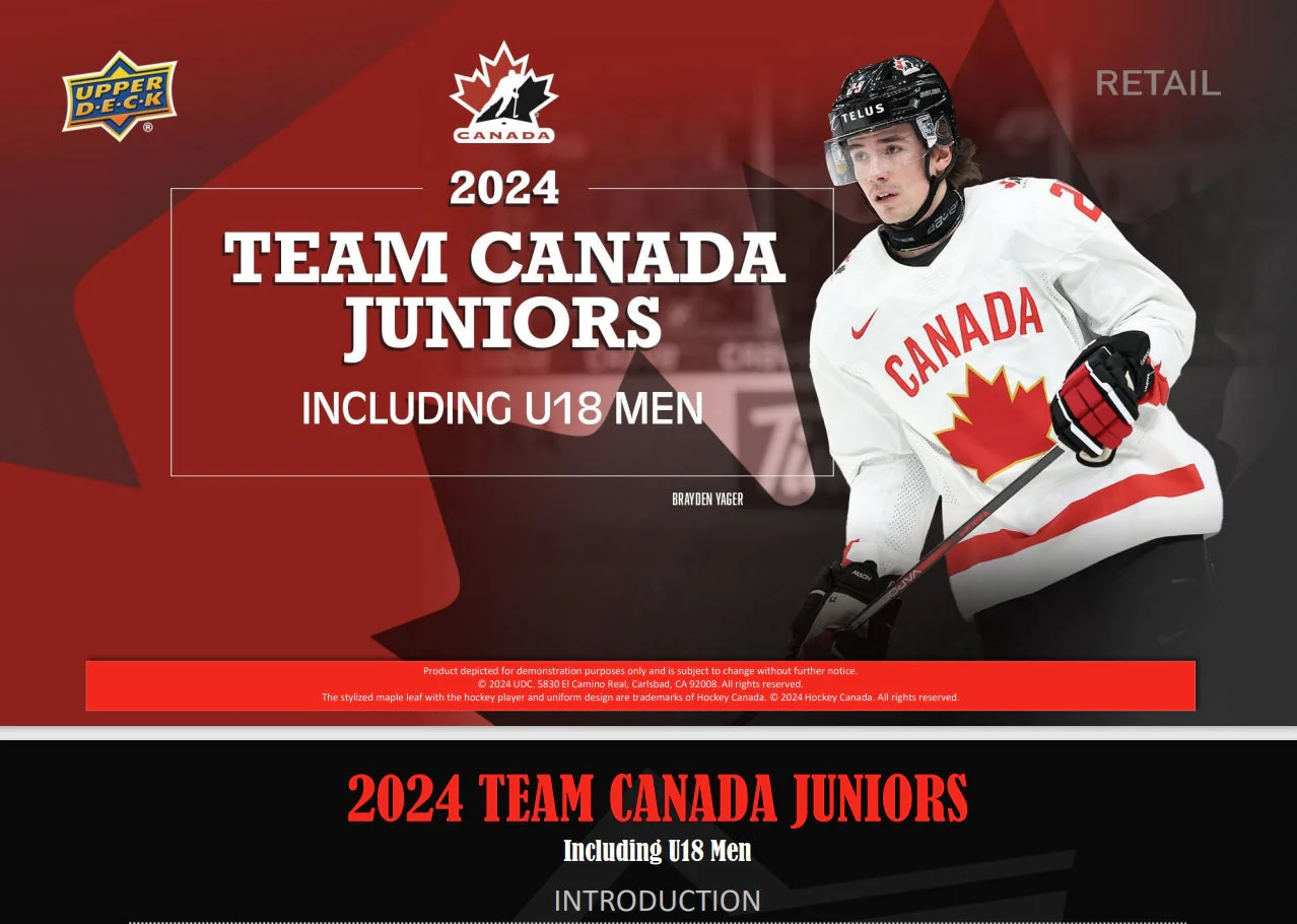 2024 Upper Deck Team Canada Juniors Hockey Blaster Case (Case of 20 Boxes)