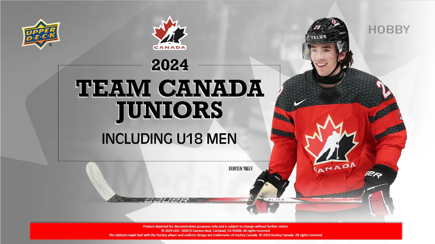 2024 Upper Deck Team Canada Juniors Hockey Hobby Case (Case of 12 boxes)