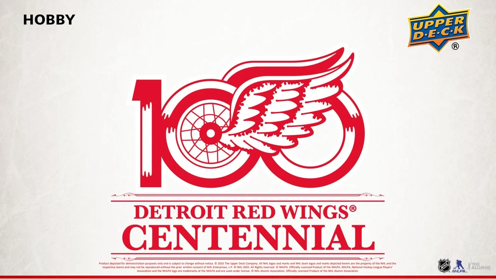 2025-26 Upper Deck Detroit Red Wings Centennial Hobby Tin Case (Case of 16 tins) - Image 5