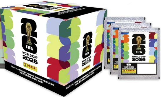 2026 Panini FIFA World Cup Soccer Sticker Packs Box