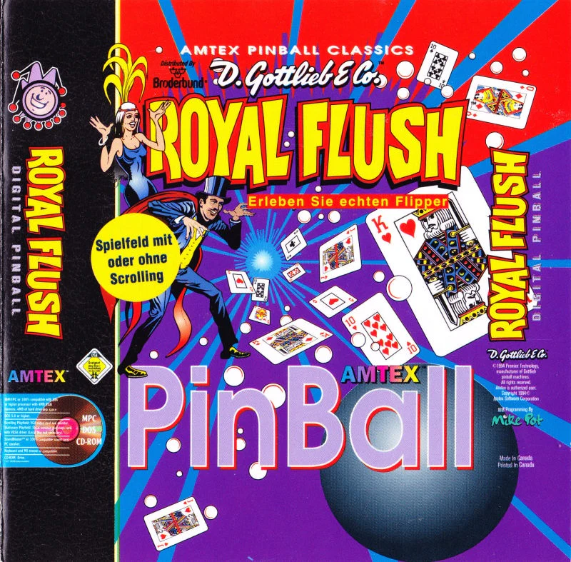 Amtek  D.Gottlieb & Co Royal Flush Classic Digital Pinball Box