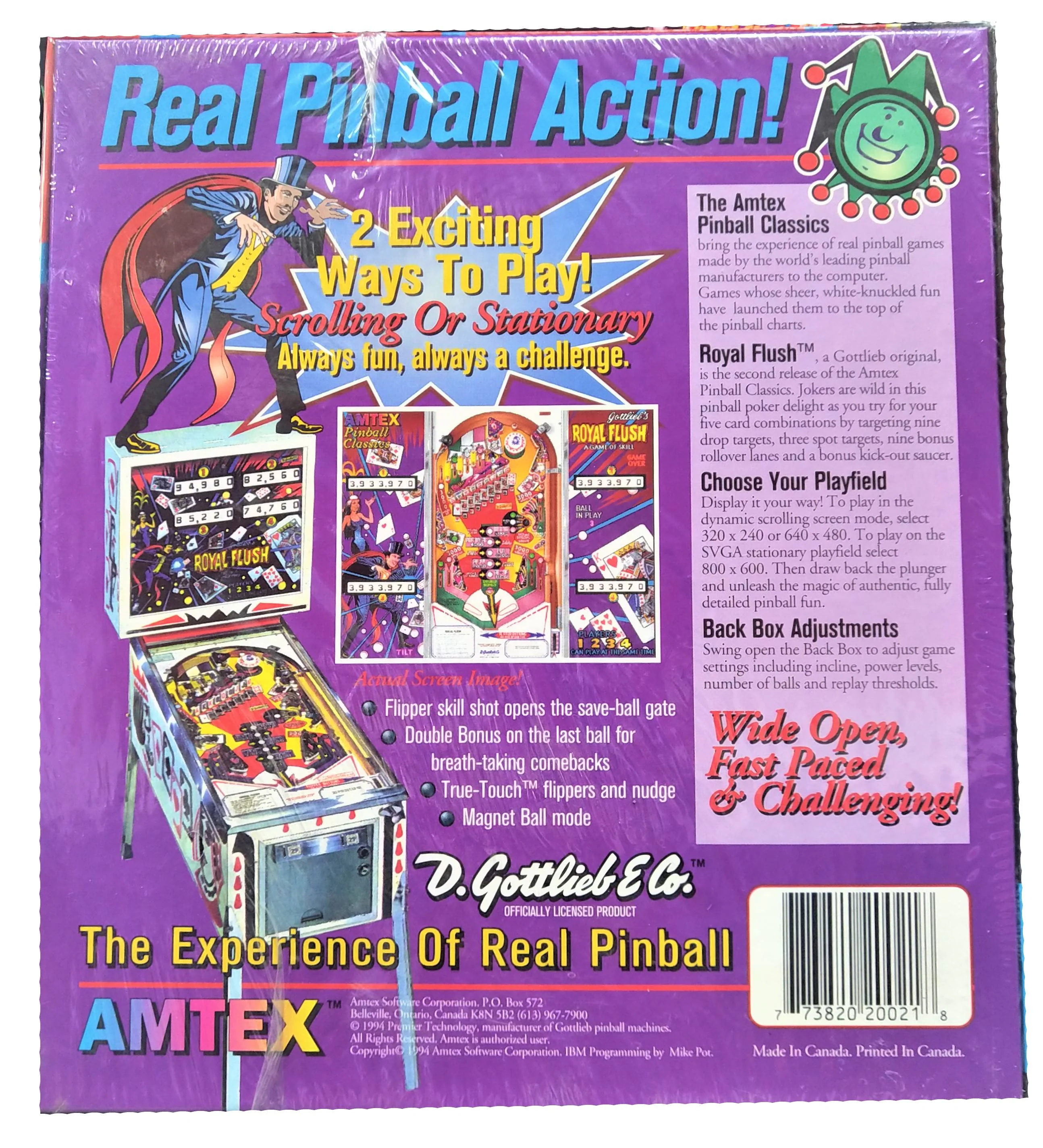 Amtek  D.Gottlieb & Co Royal Flush Classic Digital Pinball Box - Image 2