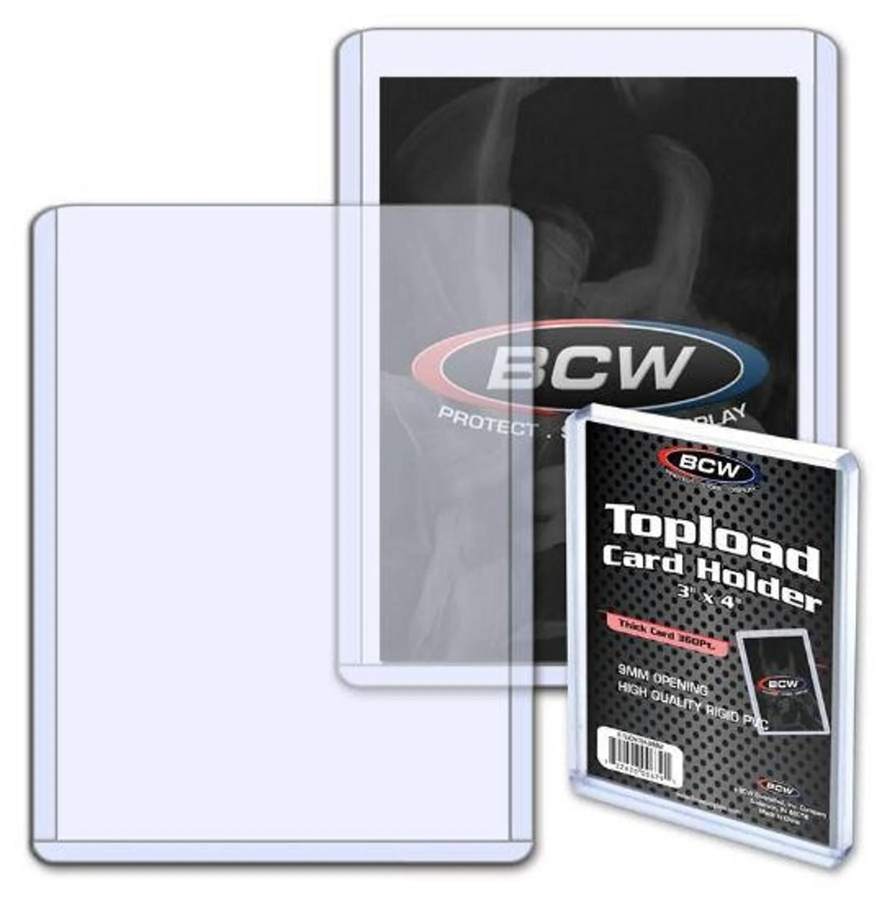 BCW 3" x 4"  360pt Thick Toploader Card Holder (Lot of 3) - Image 3