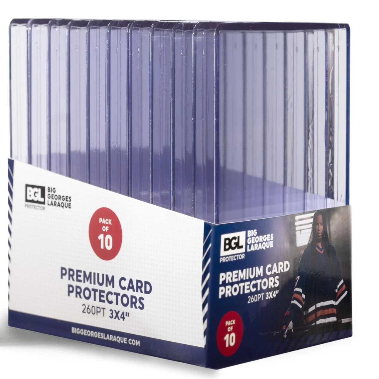 BIG GEORGES LARAQUE Premium Toploaders 3 x 4 (260pt) (Lot of 2)