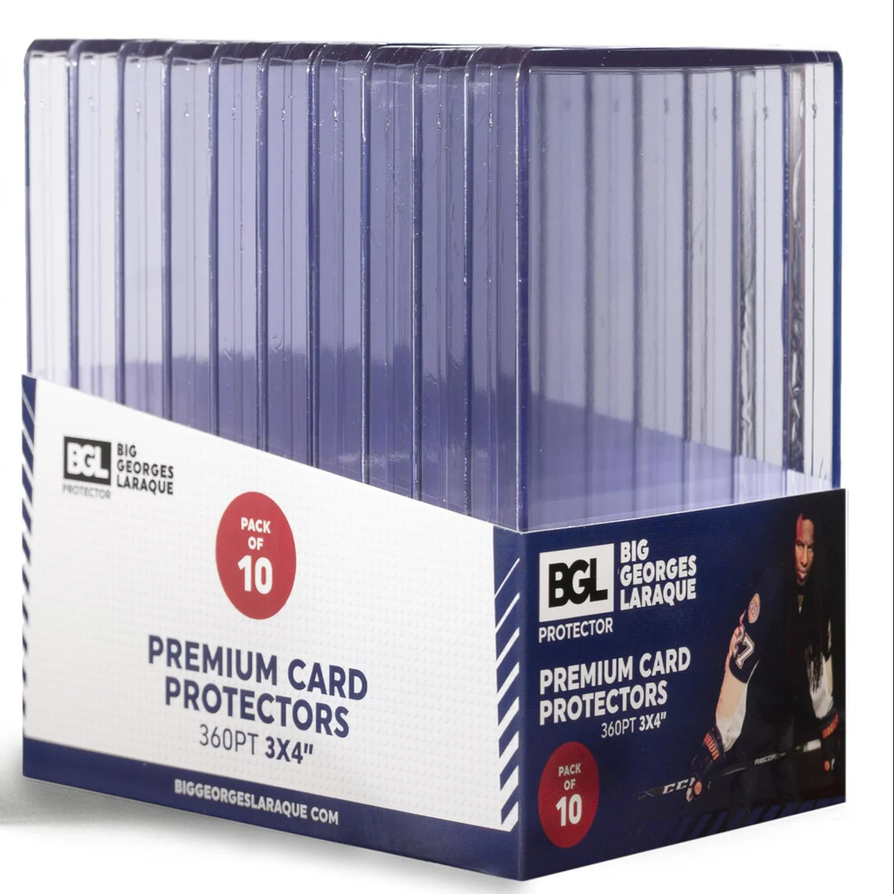 BIG GEORGES LARAQUE Premium Toploaders 3 x 4 (360pt) (Lot of 2)