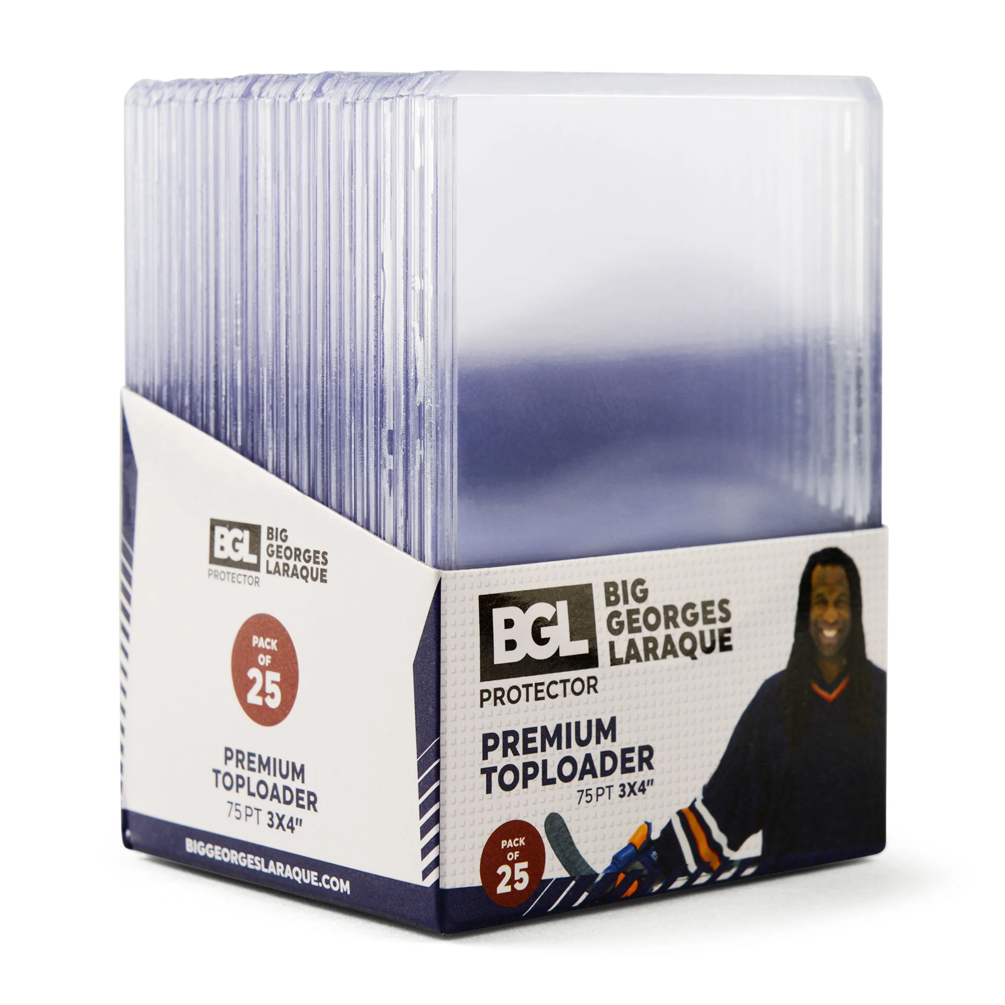 BIG GEORGES LARAQUE Premium Toploaders 3 x 4 (75pt) (Lot of 2)