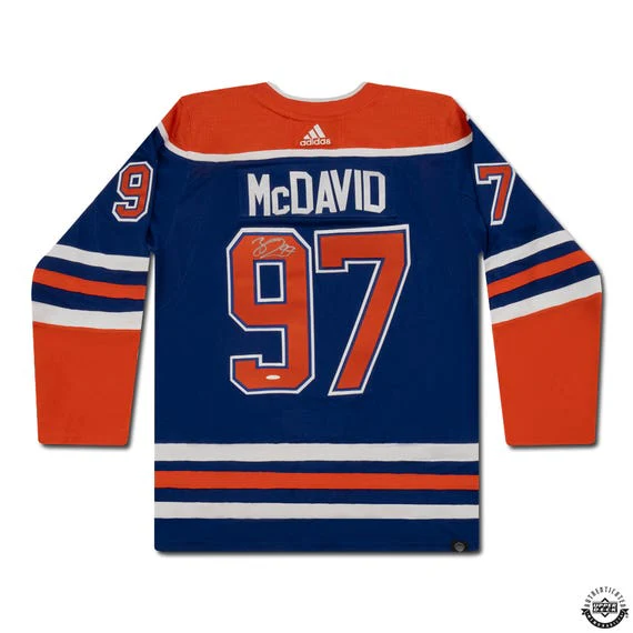 Connor McDavid Autographed Royal Blue Adidas Edmonton Oilers Jersey
