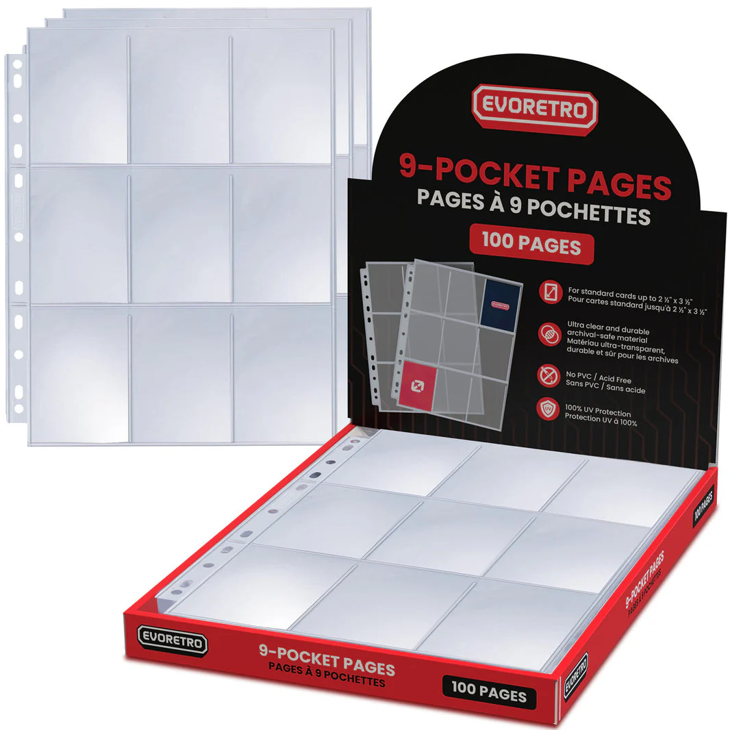 Evoretro 9 Pocket Binder Page (100 Pages)