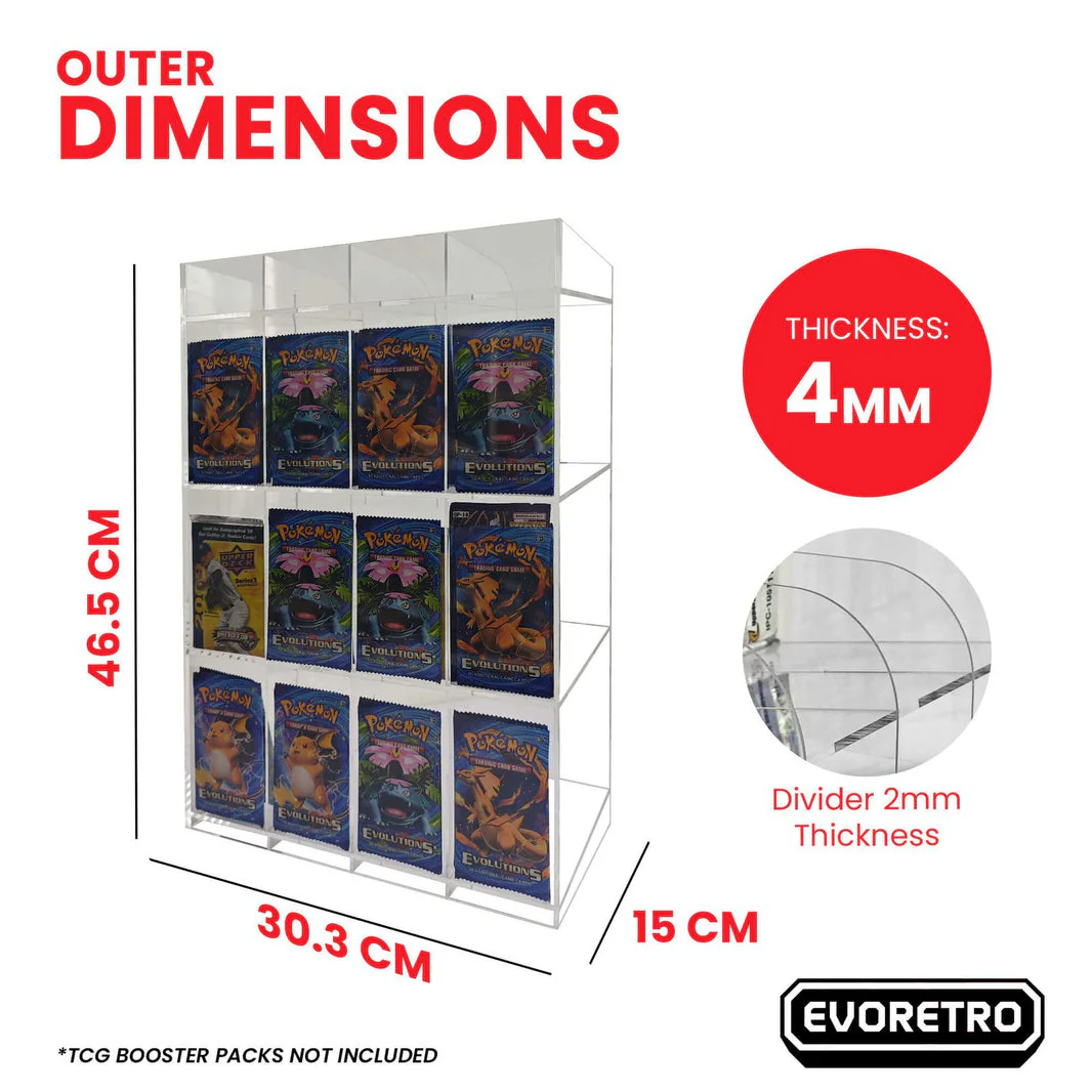 EVORETRO Acrylic Display Stand for Booster Packs Dispenser