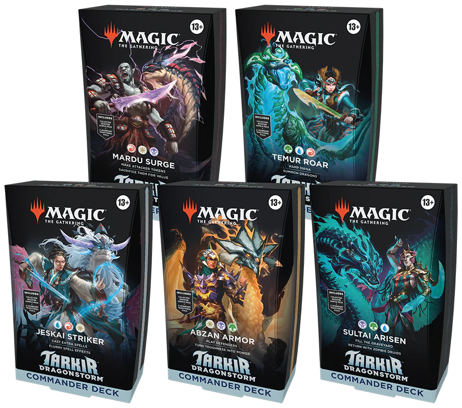 Magic Tarkir Dragonstorm Commander Deck (Set of 5)