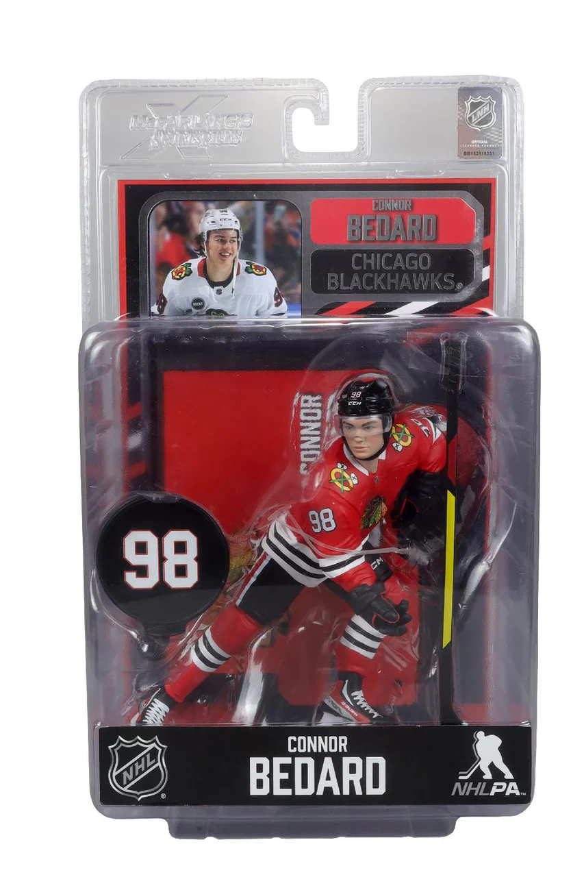 McFarlane NHL Conner Bedard Chicago Blackhawks Player Figurine