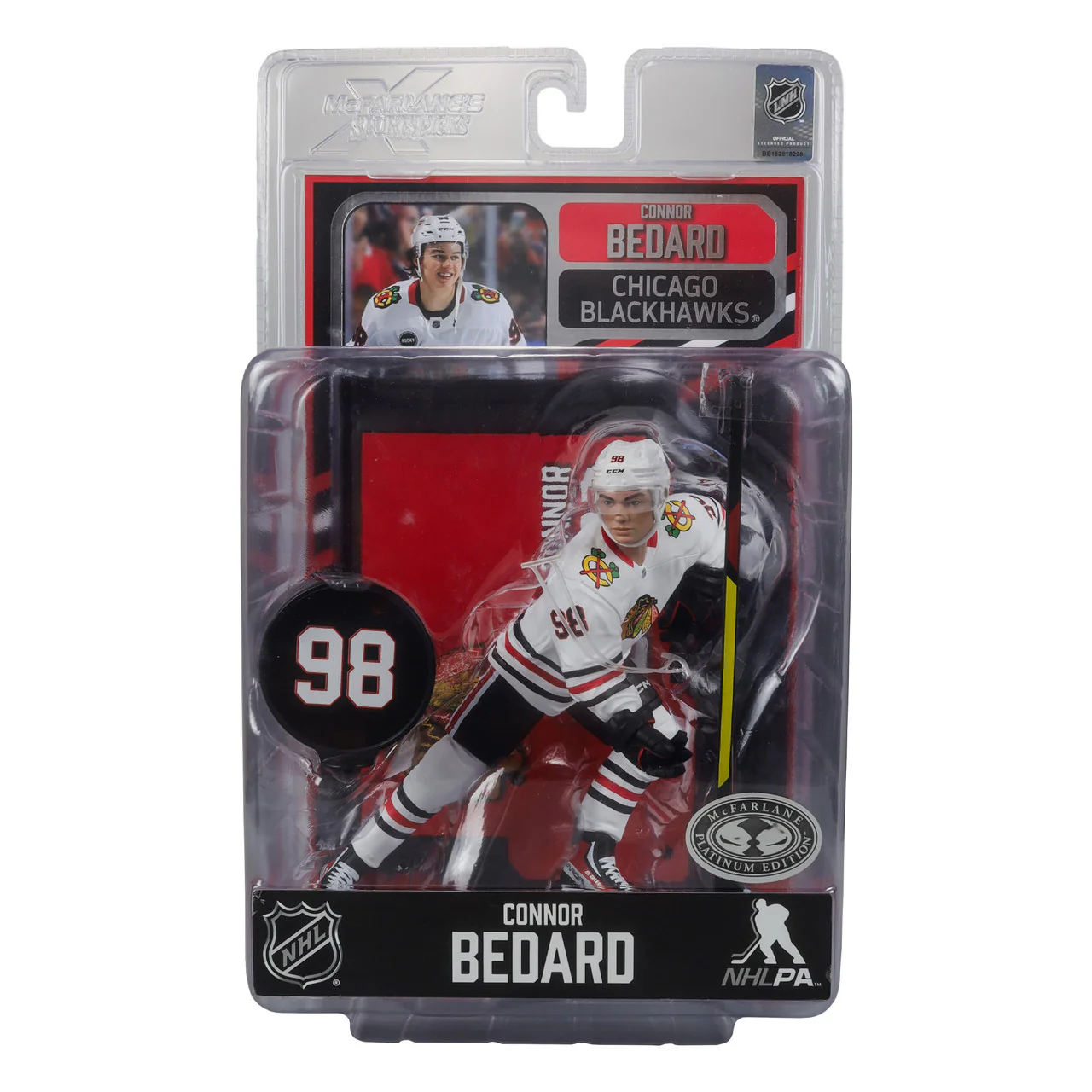 McFarlane NHL Conner Bedard Chicago Blackhawks Player Figurine - Image 2