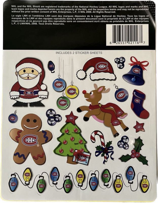 Montreal Canadiens Holiday Sticker Sheet (Set of 2) - Image 3