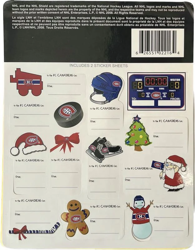 Montreal Canadiens Holiday Sticker Sheet (Set of 2) - Image 4