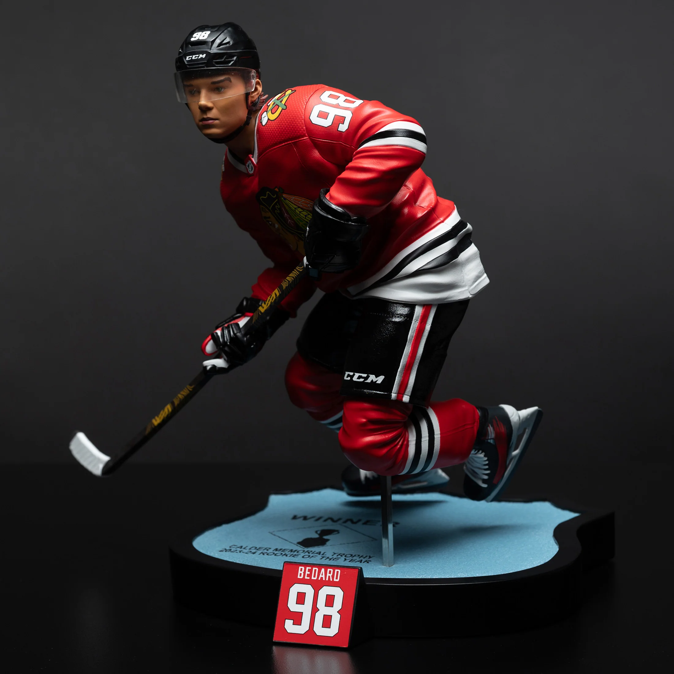 NHL Resin Statue Conner Bedard Chicago BlackHawks Limited Edition (Numbered to 300) - Image 5