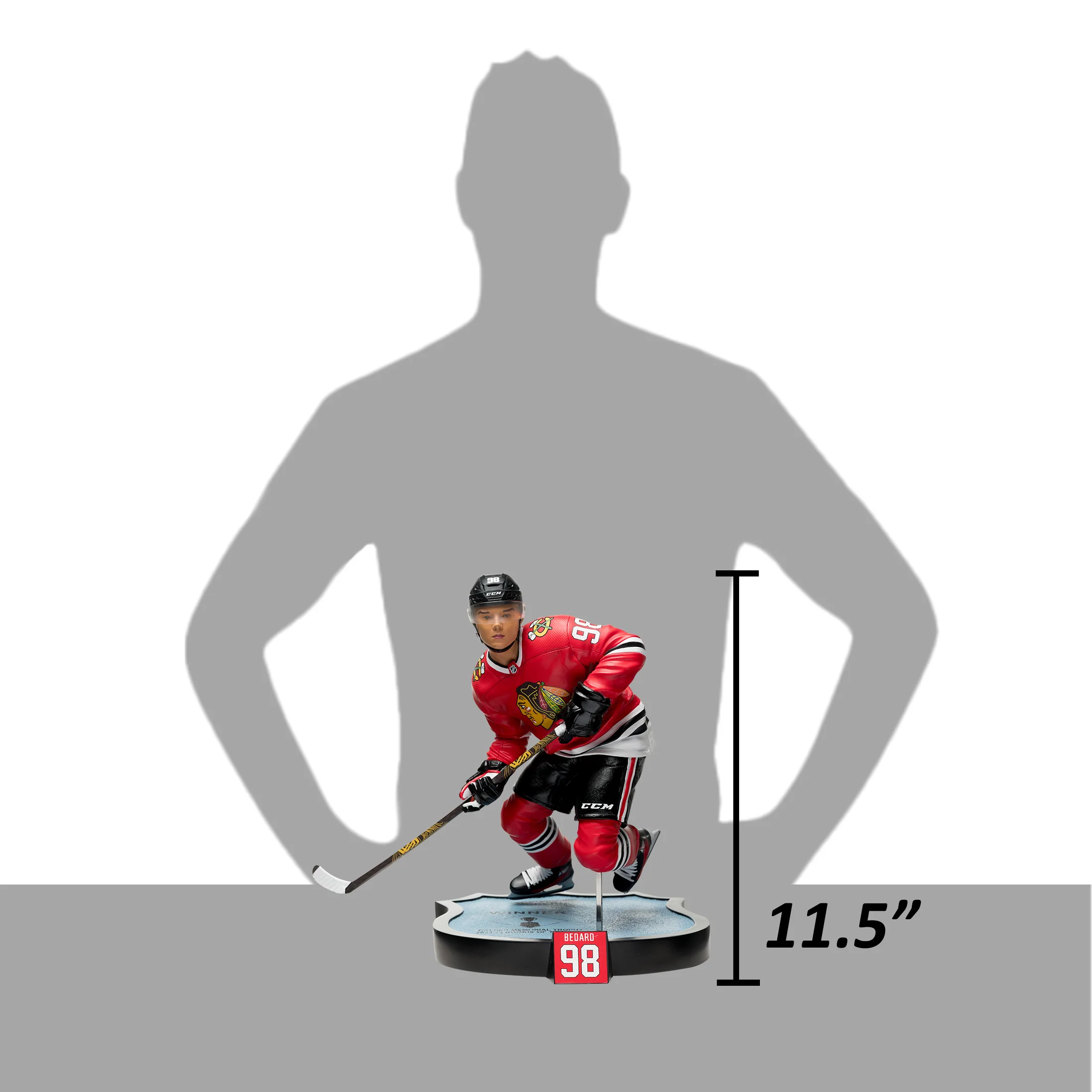 NHL Resin Statue Conner Bedard Chicago BlackHawks Limited Edition (Numbered to 300) - Image 7