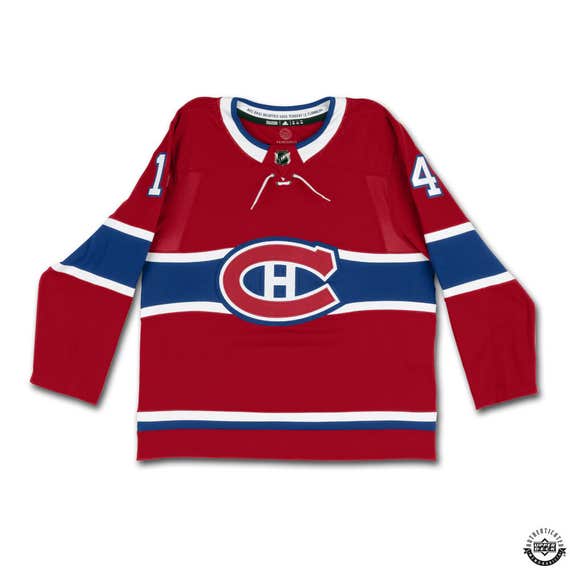 Nick Suzuki Autographed & Inscribed "Go Habs" Red Adidas Montreal Canadiens Jersey - Image 2