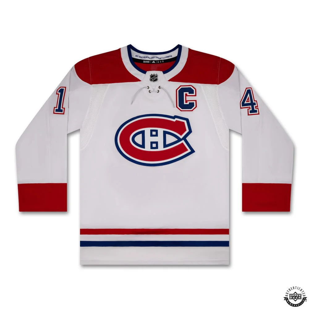Nick Suzuki Autographed White Adidas Montreal Canadiens Jersey With Captains Patch - Image 2