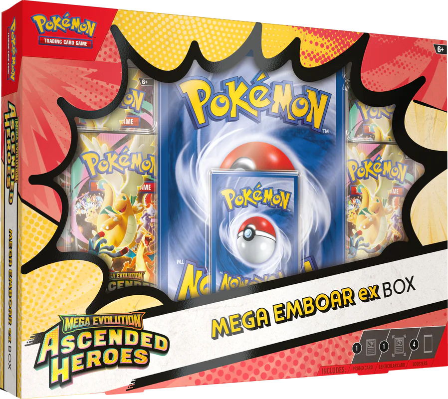 Pokemon Ascended Heroes Mega Meganium/Embore/Feraligatr EX - Image 3