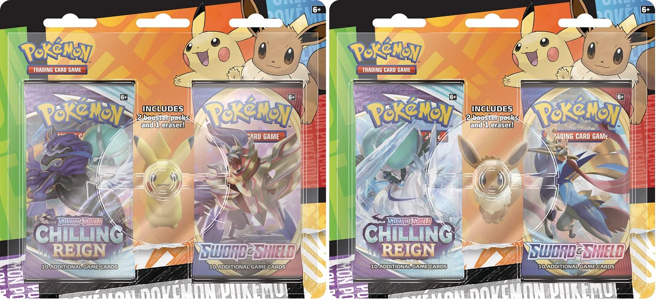 Pokemon Back to School Eraser Blister