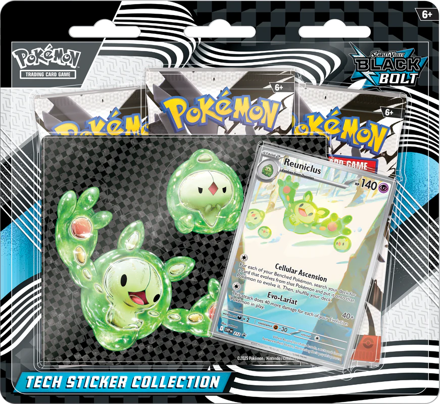 Pokemon Black Bolt Tech Sticker Collection Blister