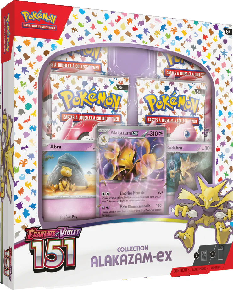 Pokemon Écarlate et Violet 151 Alakazam Ex Boîte de Collection