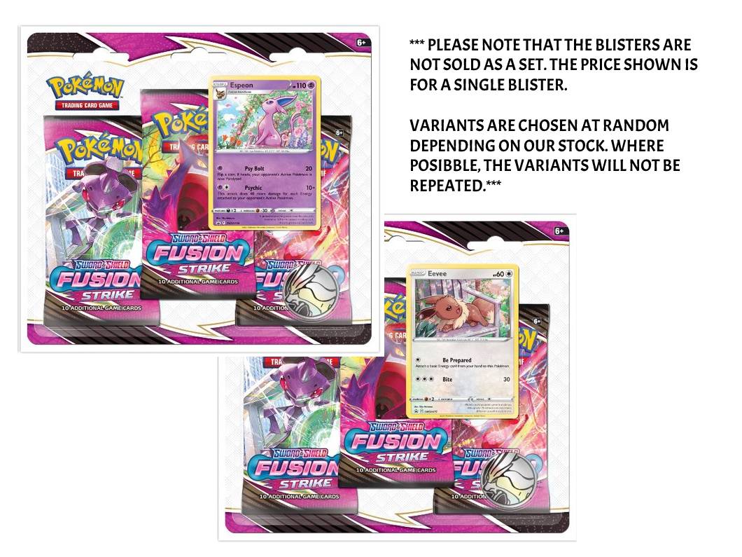 Pokemon Fusion Strike 3 Packs Blister