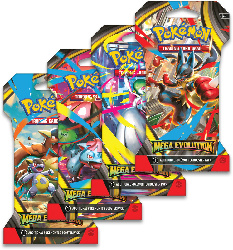 Pokemon Mega Evolution Sleeved Booster Pack (Lot Of 12 Sleeves)